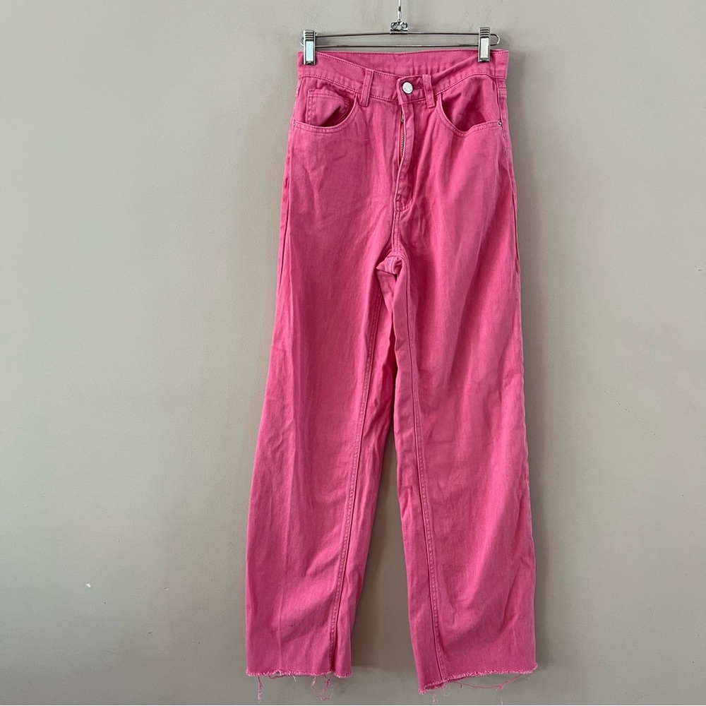 SHEIN Bold Pink High Rise Jeans pants ladies size 26